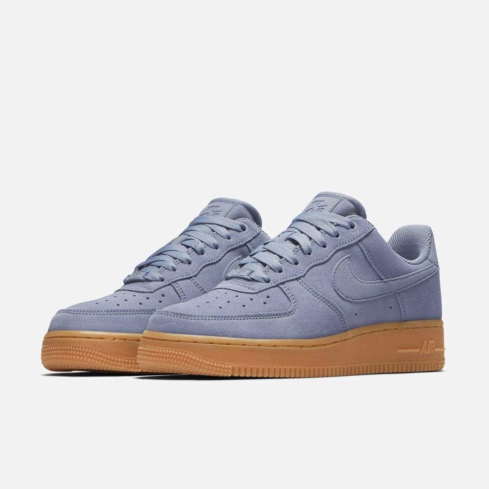 Nike Air Force 1 Low Glacier Grey Suede Gum Sole